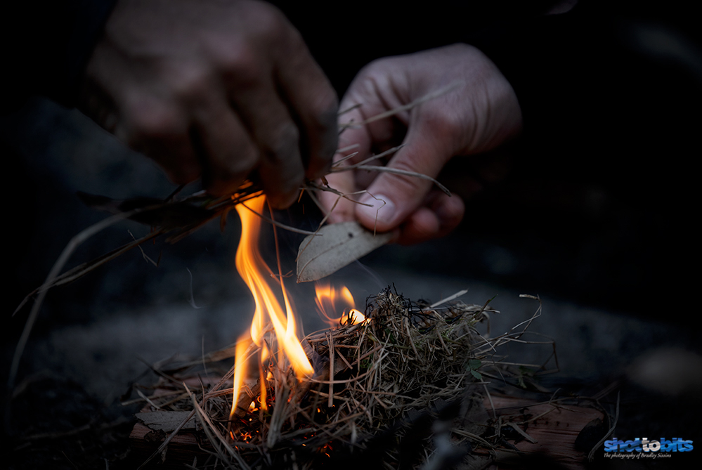 First Flames, Thredbo River, Snowy Mountains, NSW. 